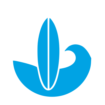 Bauhaus Surfboard Wave Logo #00a3e4