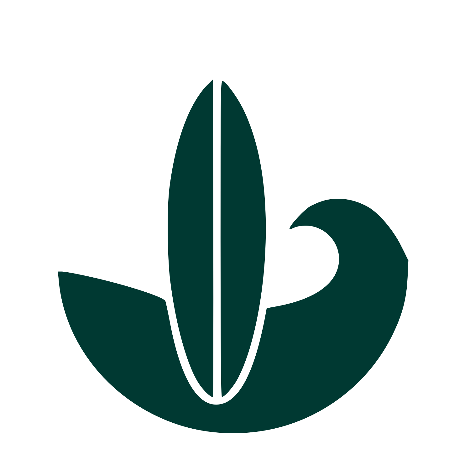 Bauhaus Surfboard Wave Logo #003932
