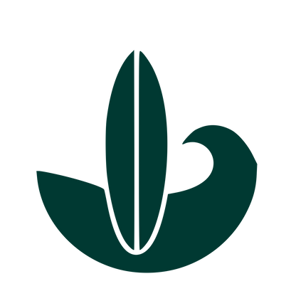 Bauhaus Surfboard Wave Logo #003932
