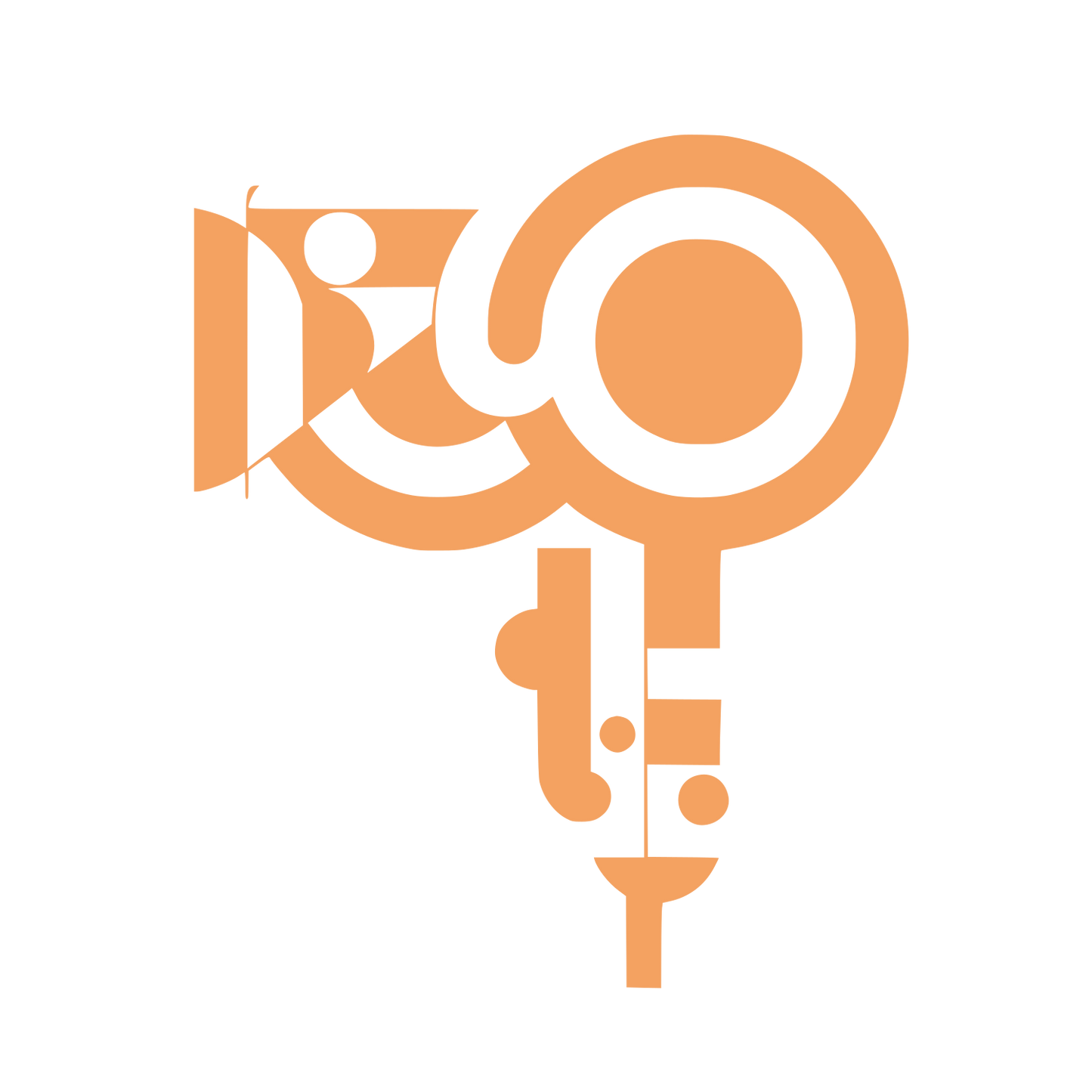 Geometric Tool Logo #F4A261