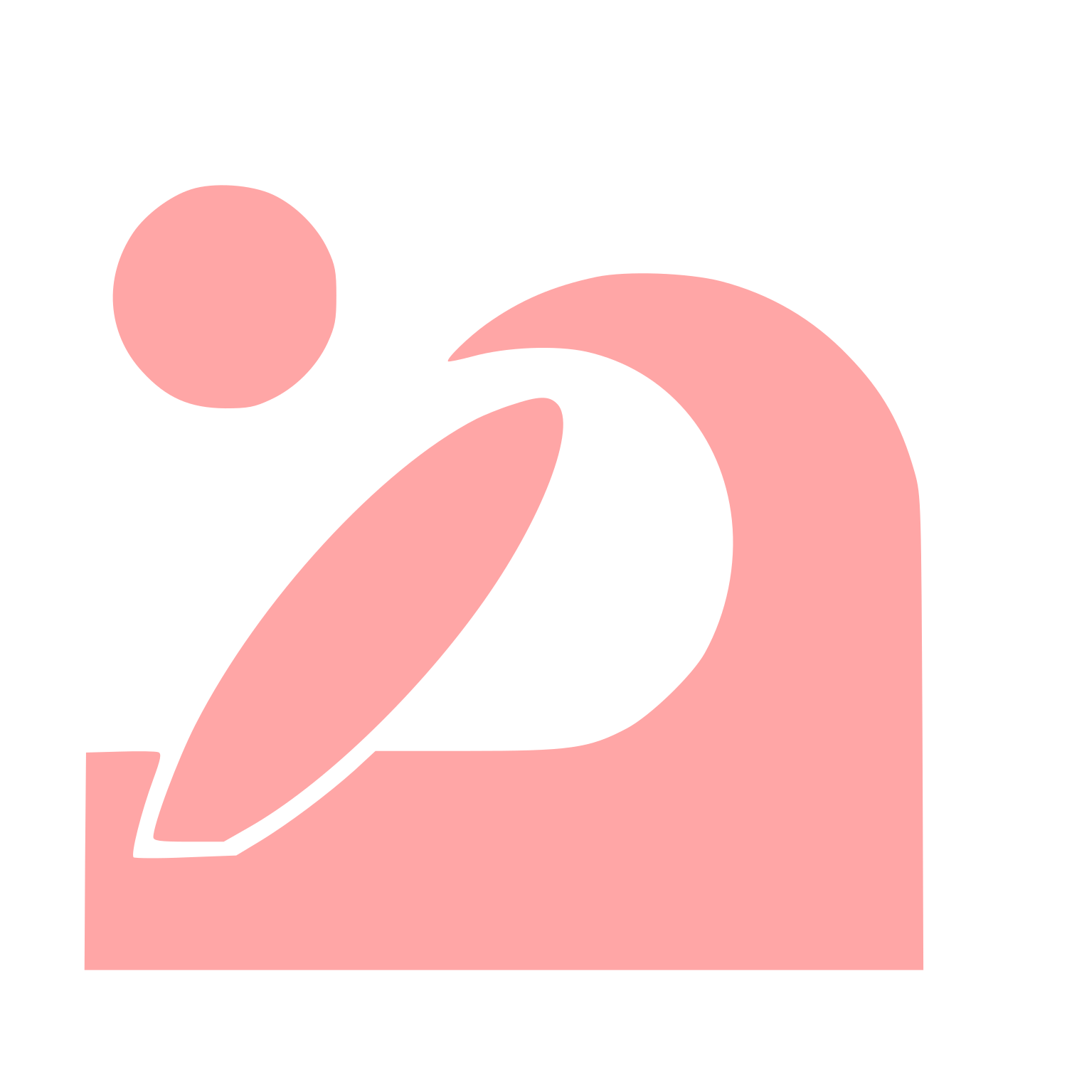 Bauhaus Surfer Wave Logo #ffa6a6