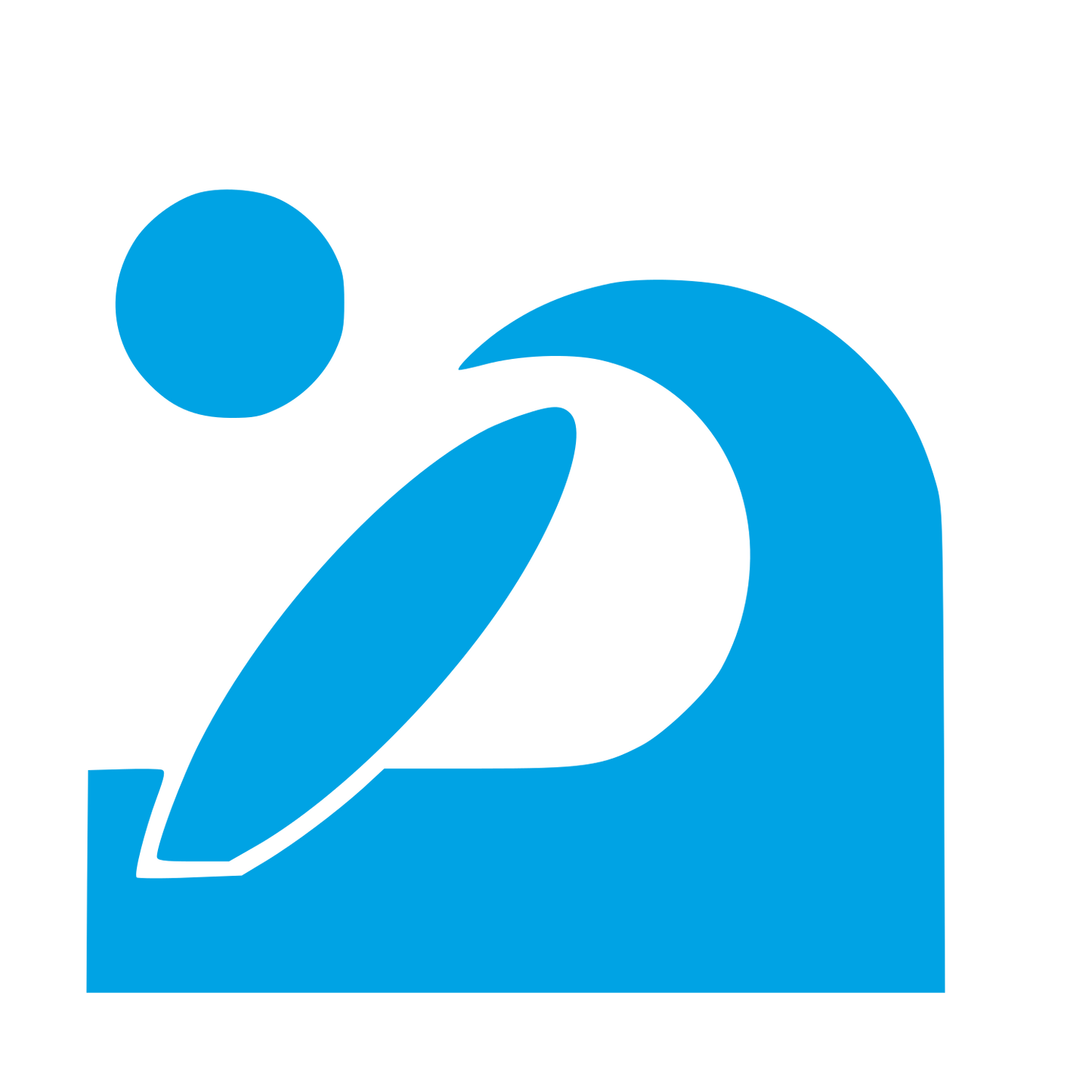 Bauhaus Surfer Wave Logo #00a3e4