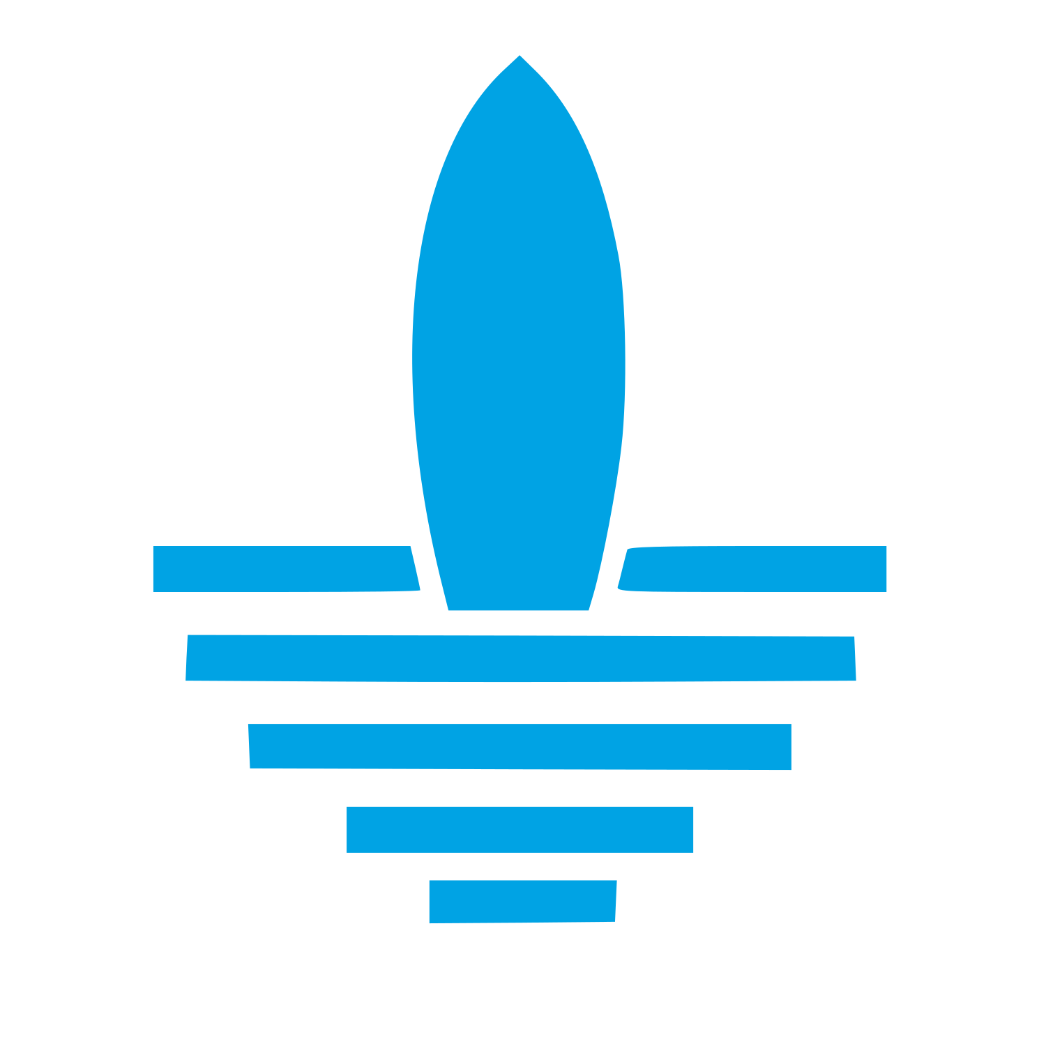 Bauhaus Surfboard Logo #00a3e4