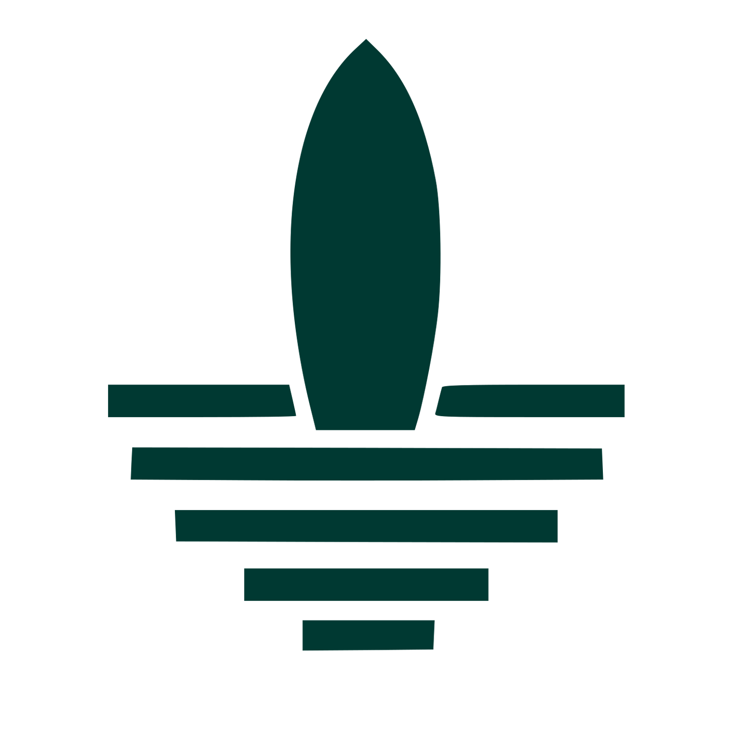 Bauhaus Surfboard Logo #003932