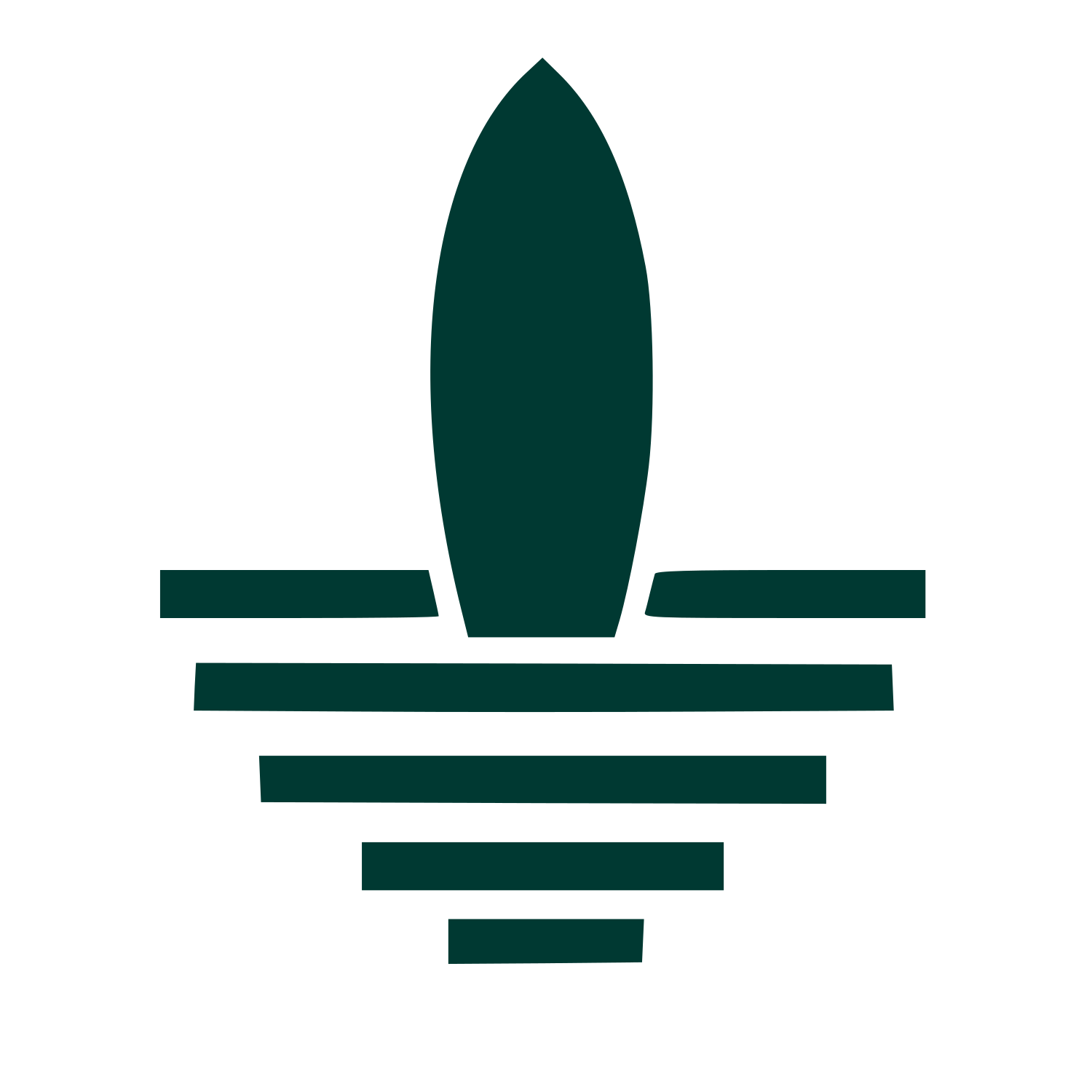Bauhaus Surfboard Logo #003932