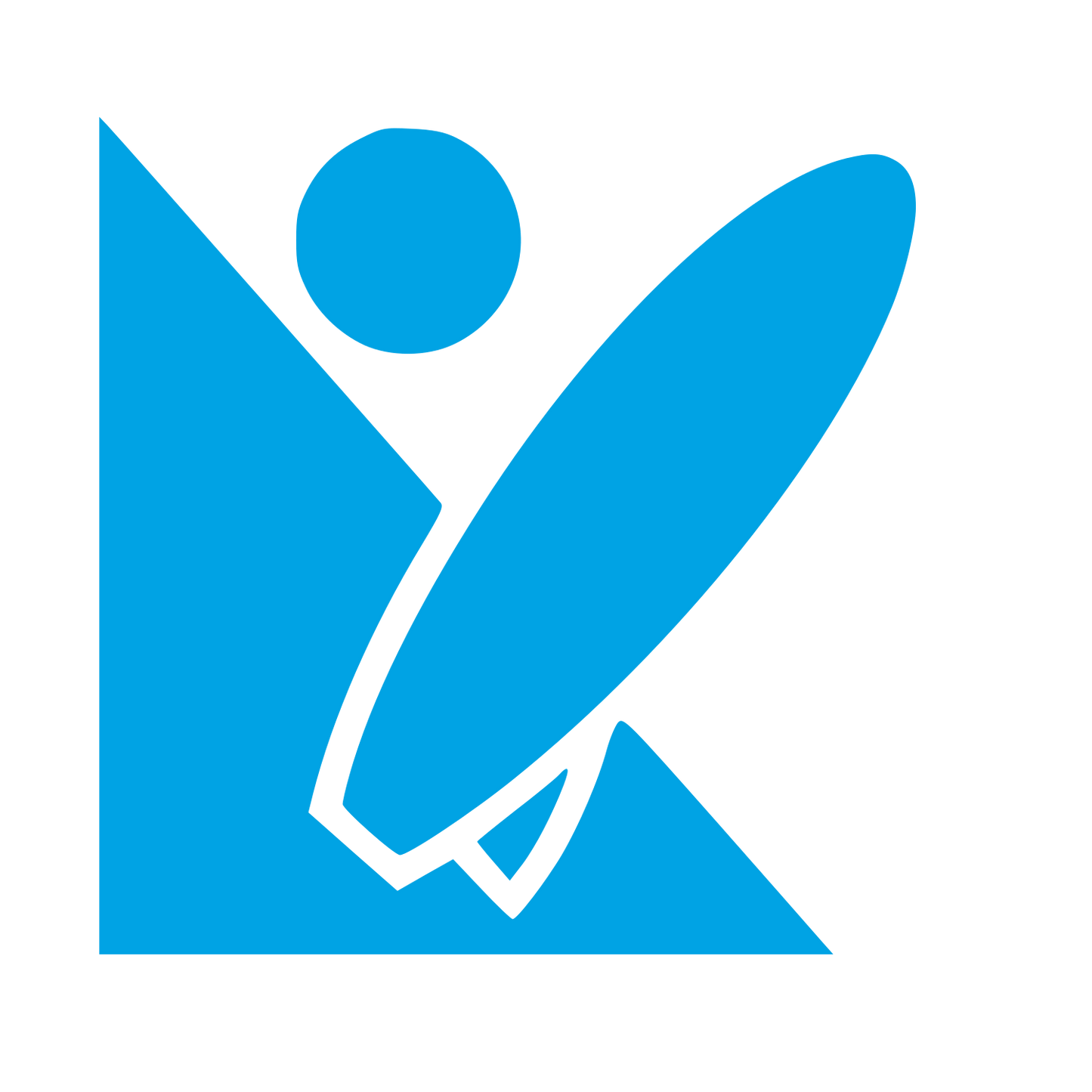 Bauhaus Surfer Logo #00a3e4