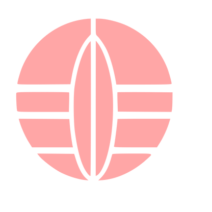 Bauhaus Surfboard Globe Logo #ffa6a6