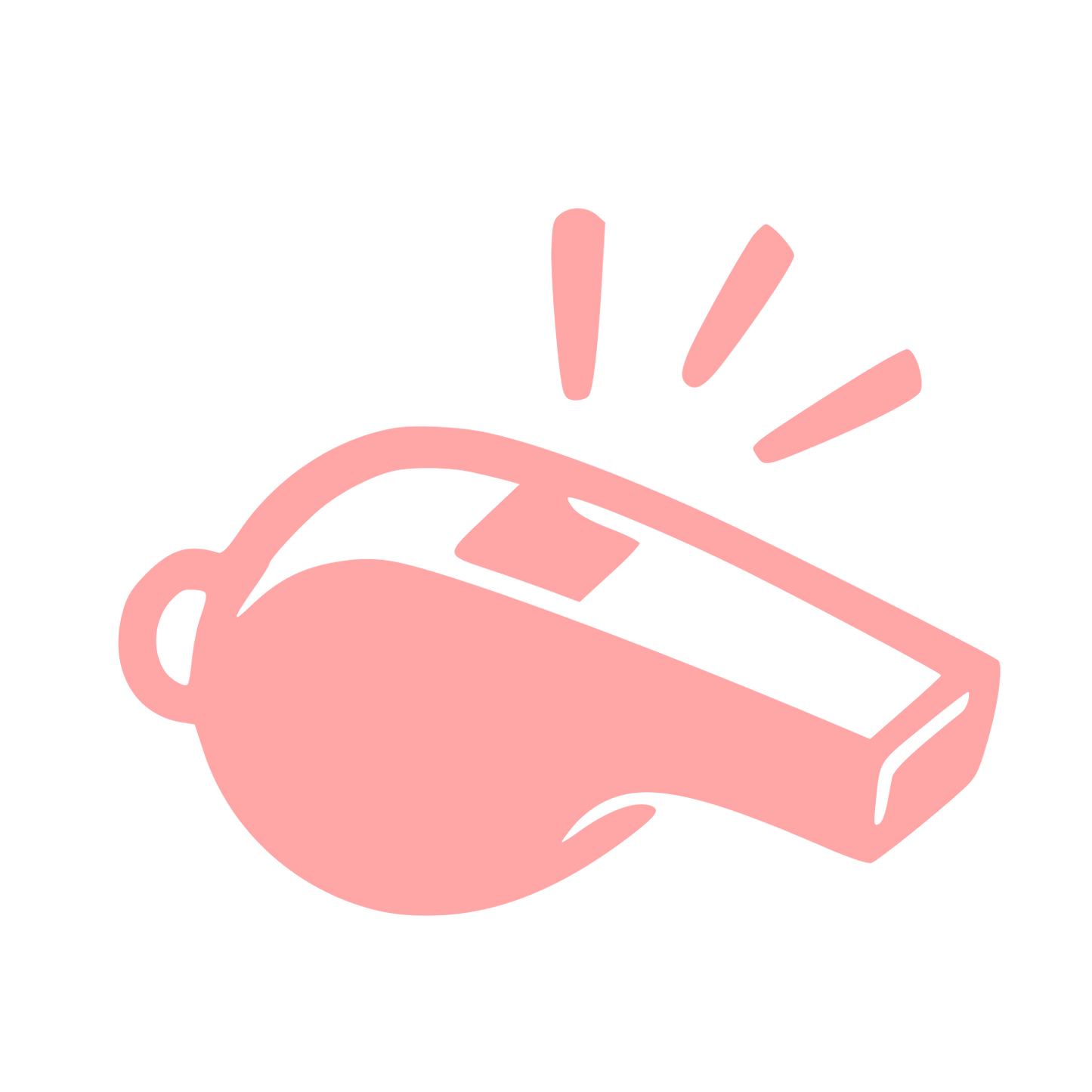 Hand-Drawn Whistle Logo #ffa6a6