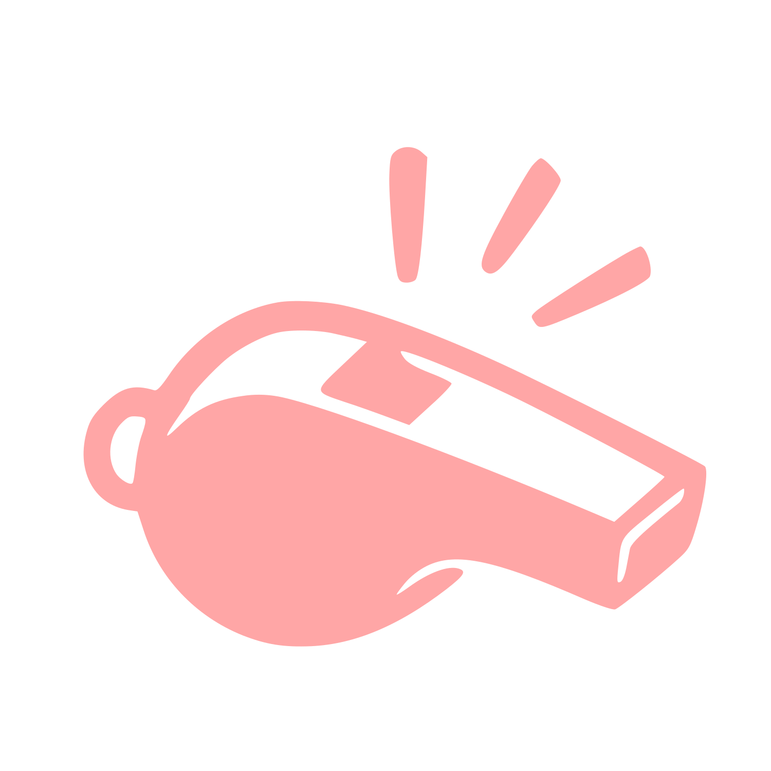 Hand-Drawn Whistle Logo #ffa6a6
