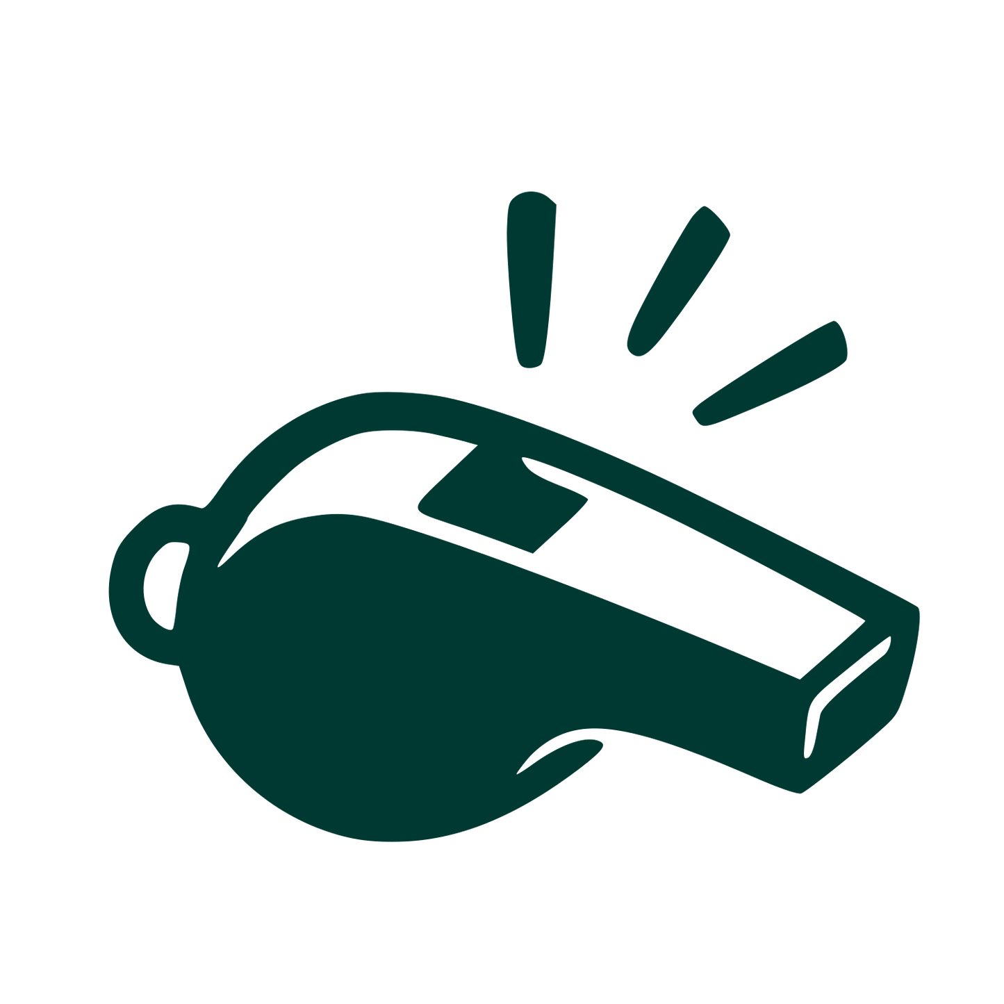 Hand-Drawn Whistle Logo #003932