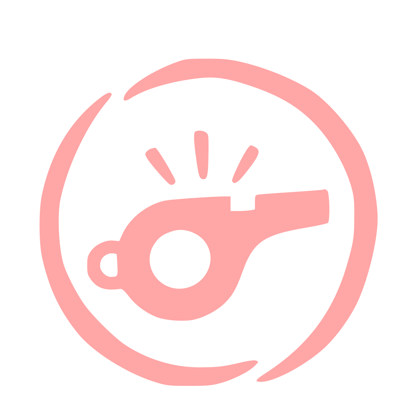 Hand-Drawn Whistle Logo #ffa6a6