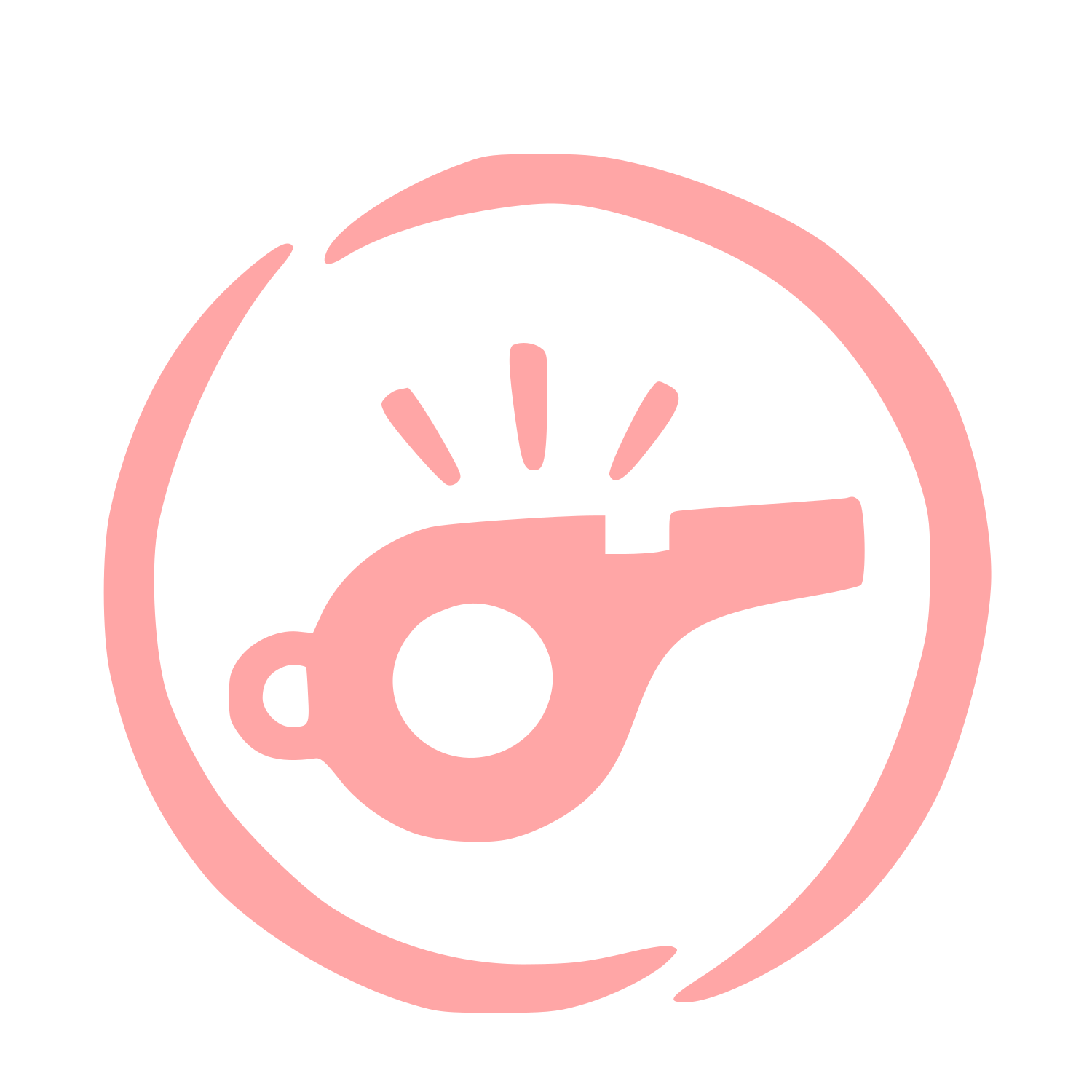 Hand-Drawn Whistle Logo #ffa6a6