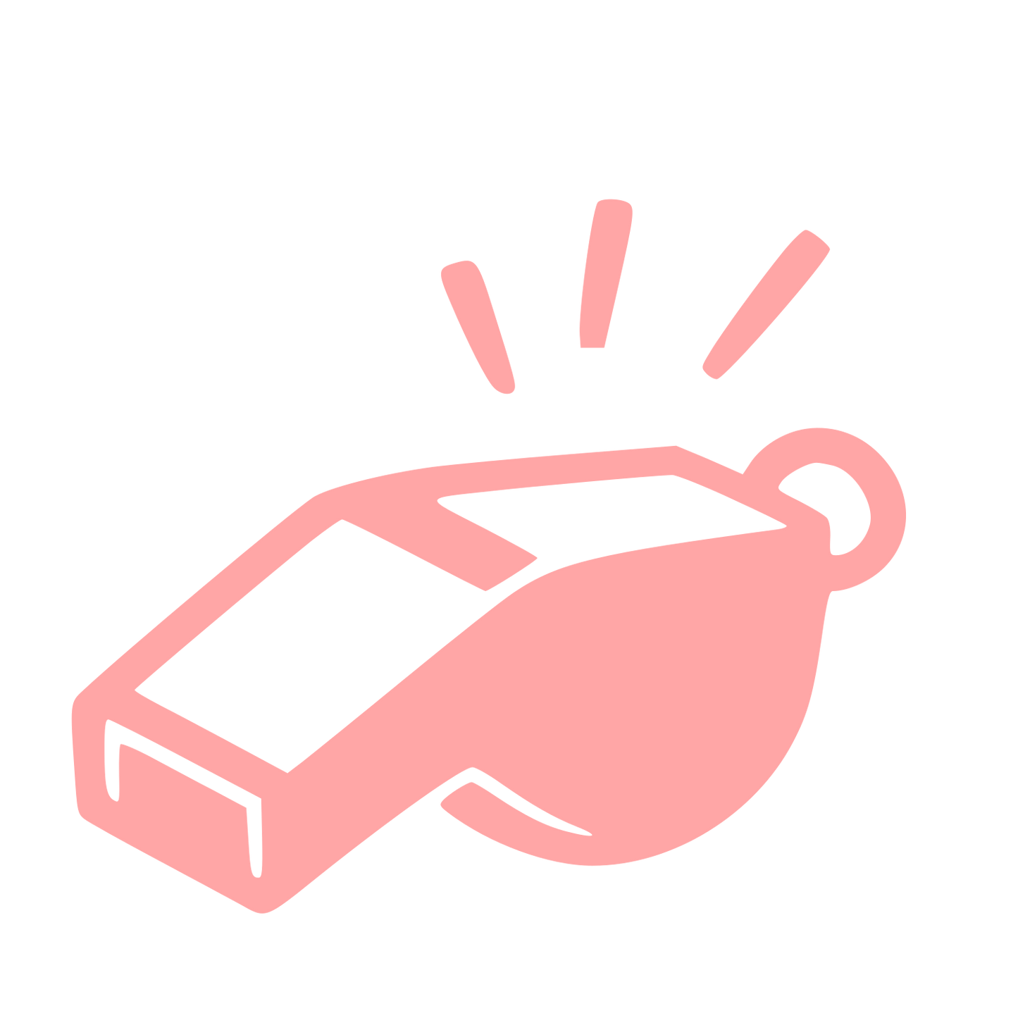 Hand-Drawn Whistle Logo #ffa6a6