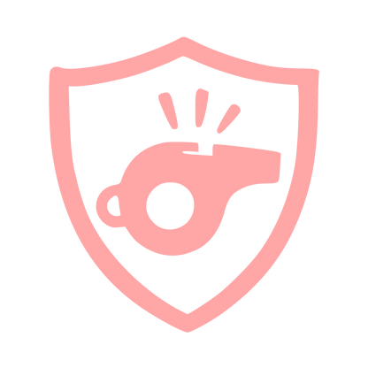 Whistle Shield Logo #ffa6a6