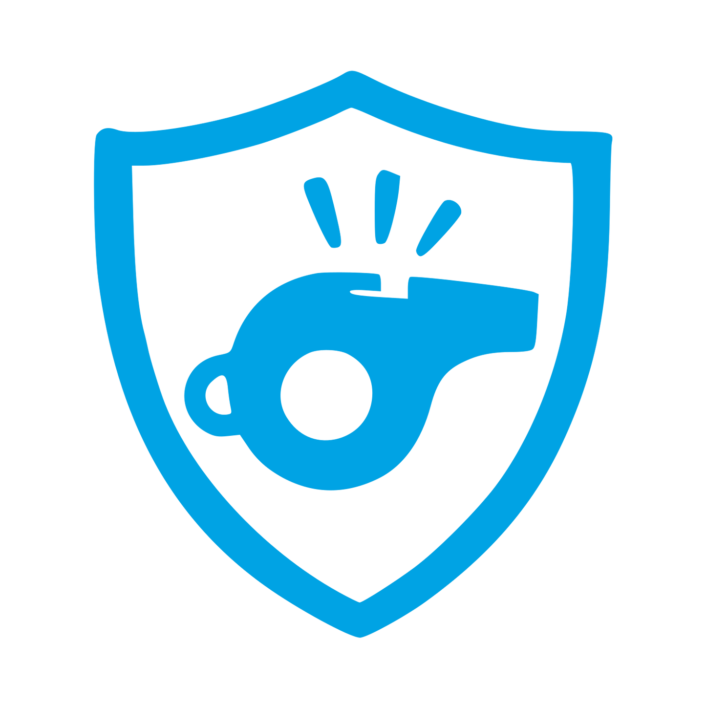 Whistle Shield Logo #00a3e4