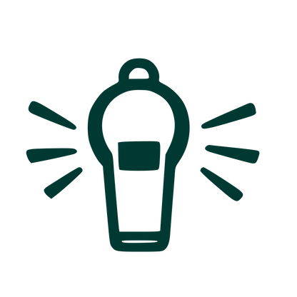 Referee Whistle Rays Logo #003932