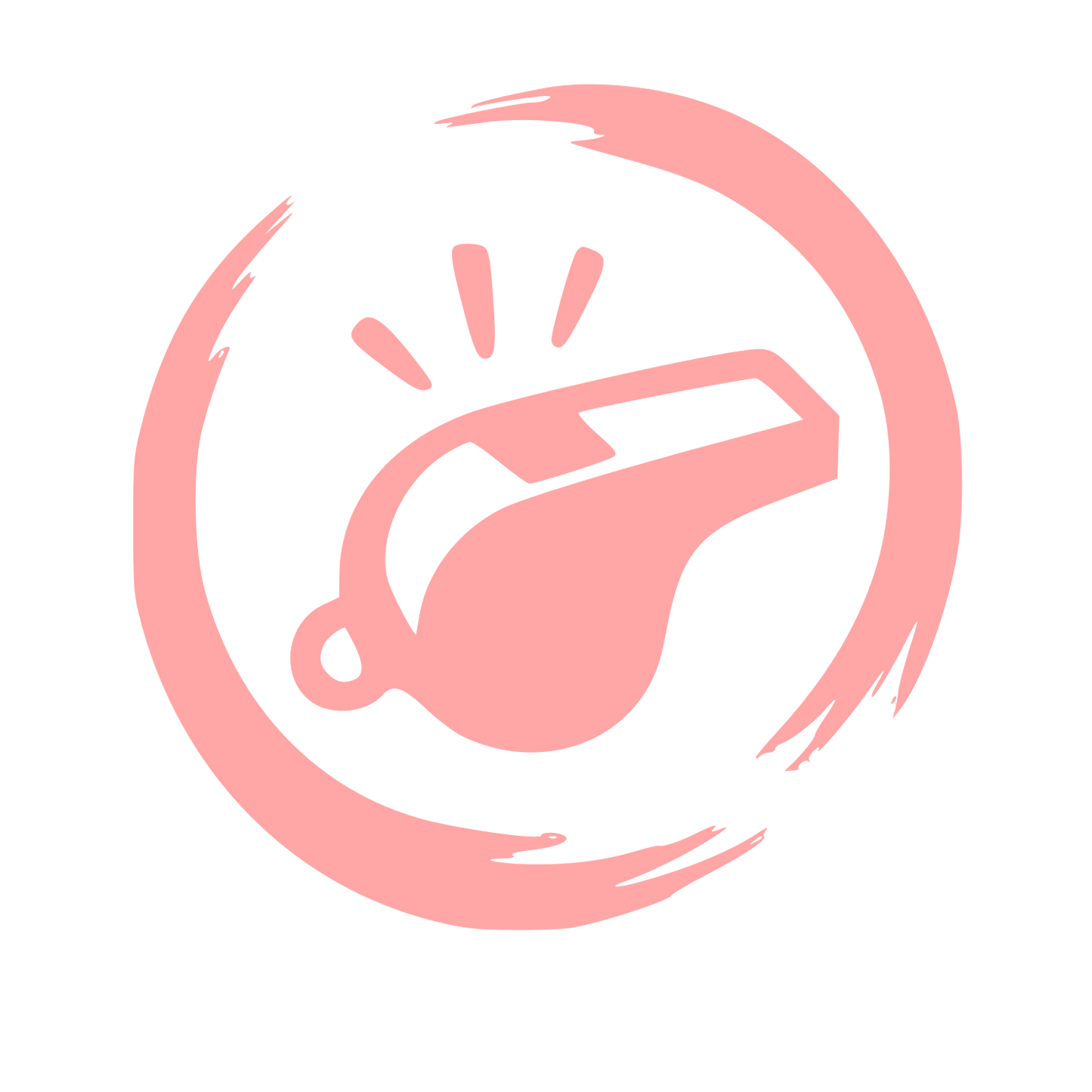 Hand-Drawn Whistle Logo #ffa6a6