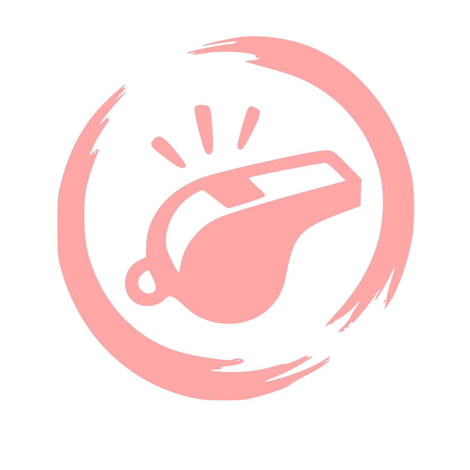 Hand-Drawn Whistle Logo #ffa6a6