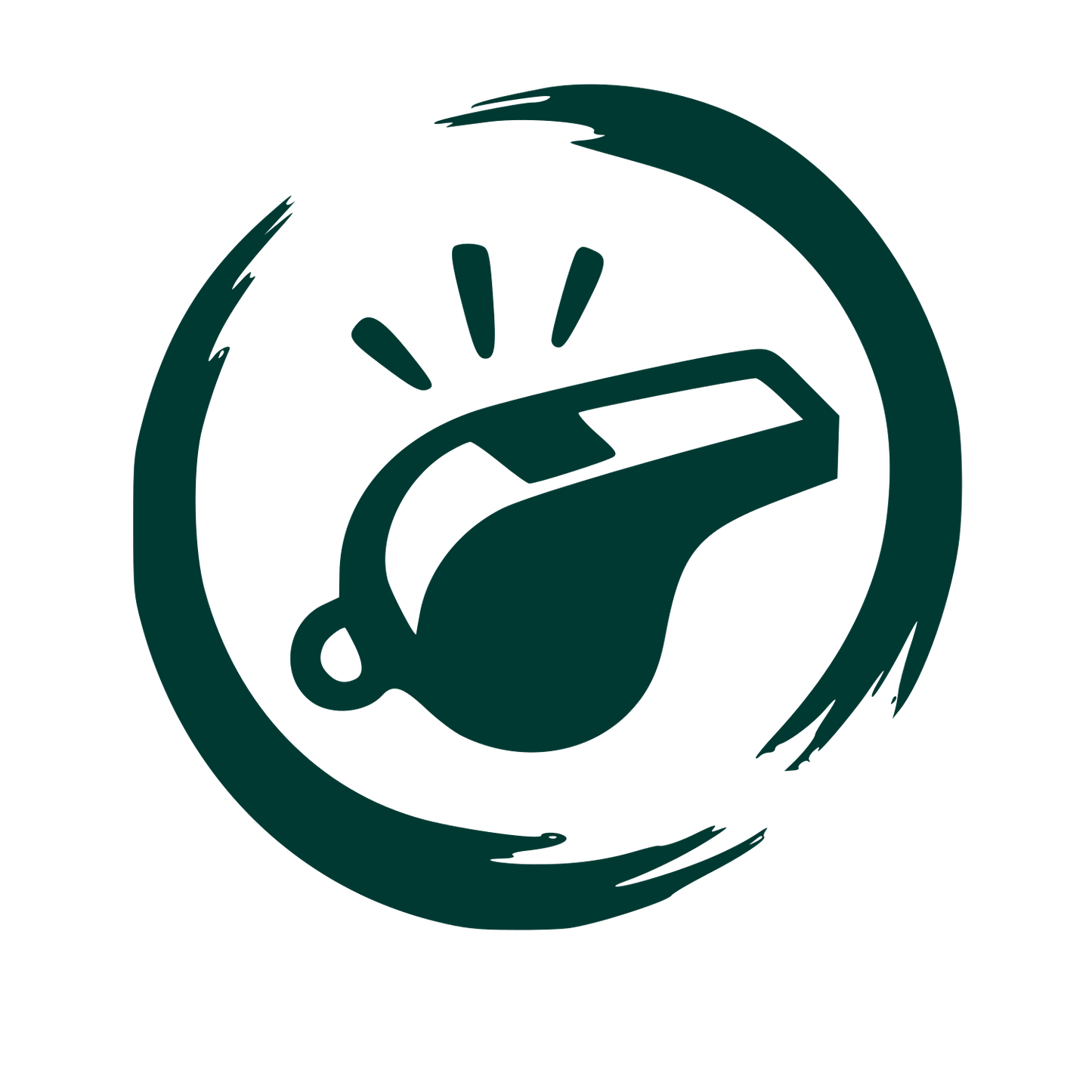 Hand-Drawn Whistle Logo #003932