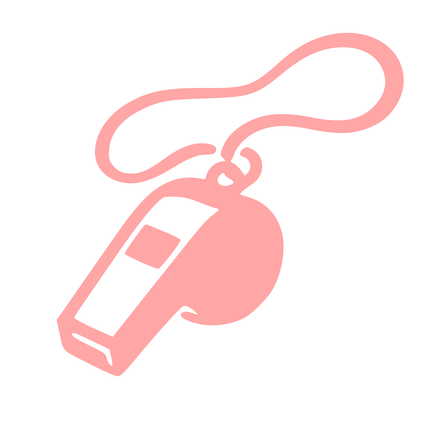 Whistle on Lanyard Logo #ffa6a6