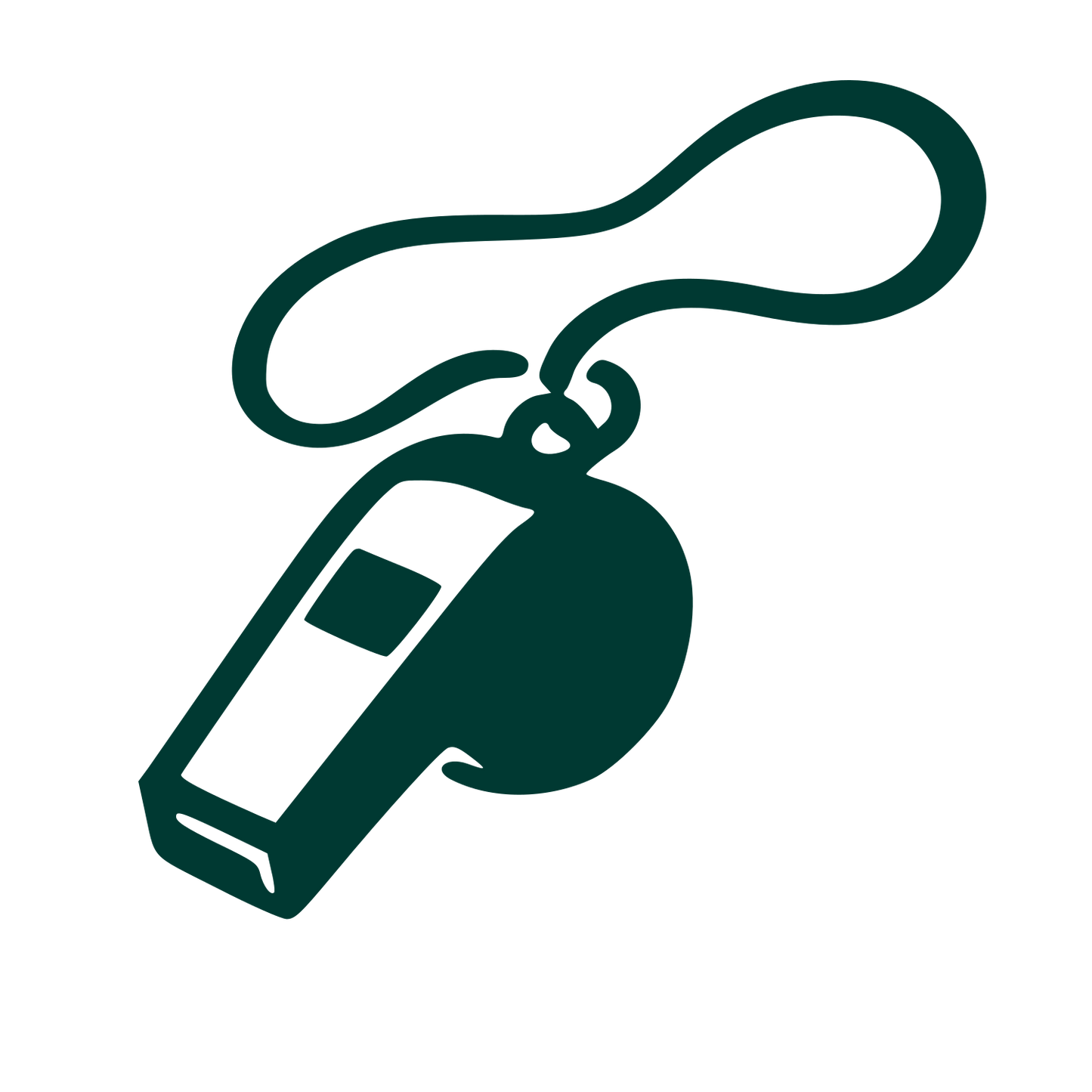Whistle on Lanyard Logo #003932