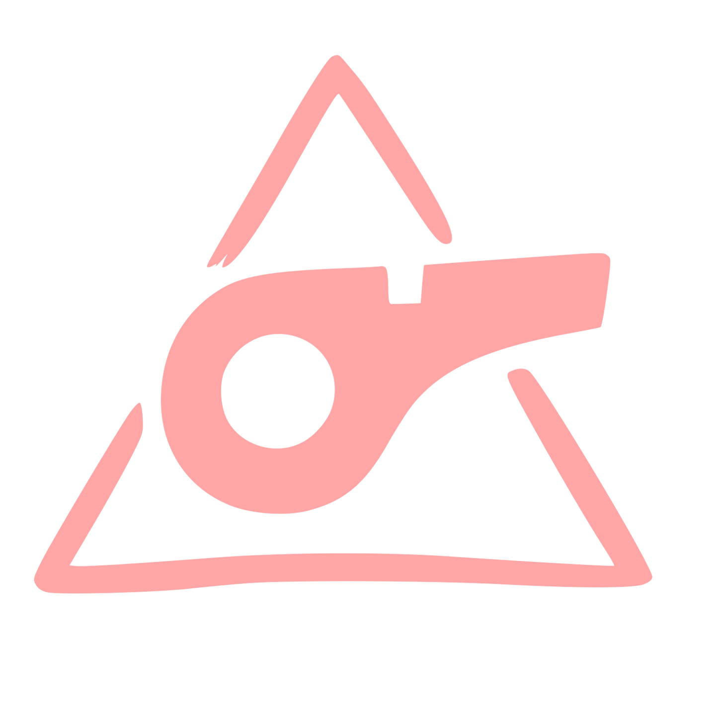 Hand-Drawn Whistle Triangle Logo #ffa6a6