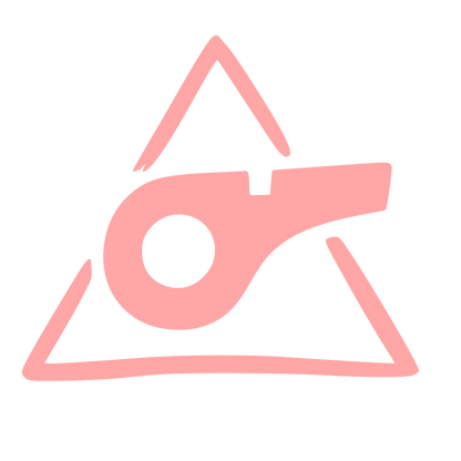 Hand-Drawn Whistle Triangle Logo #ffa6a6