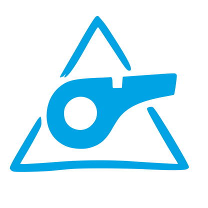 Hand-Drawn Whistle Triangle Logo #00a3e4