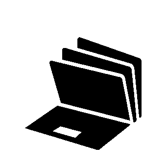 Laptop with Folders Logo