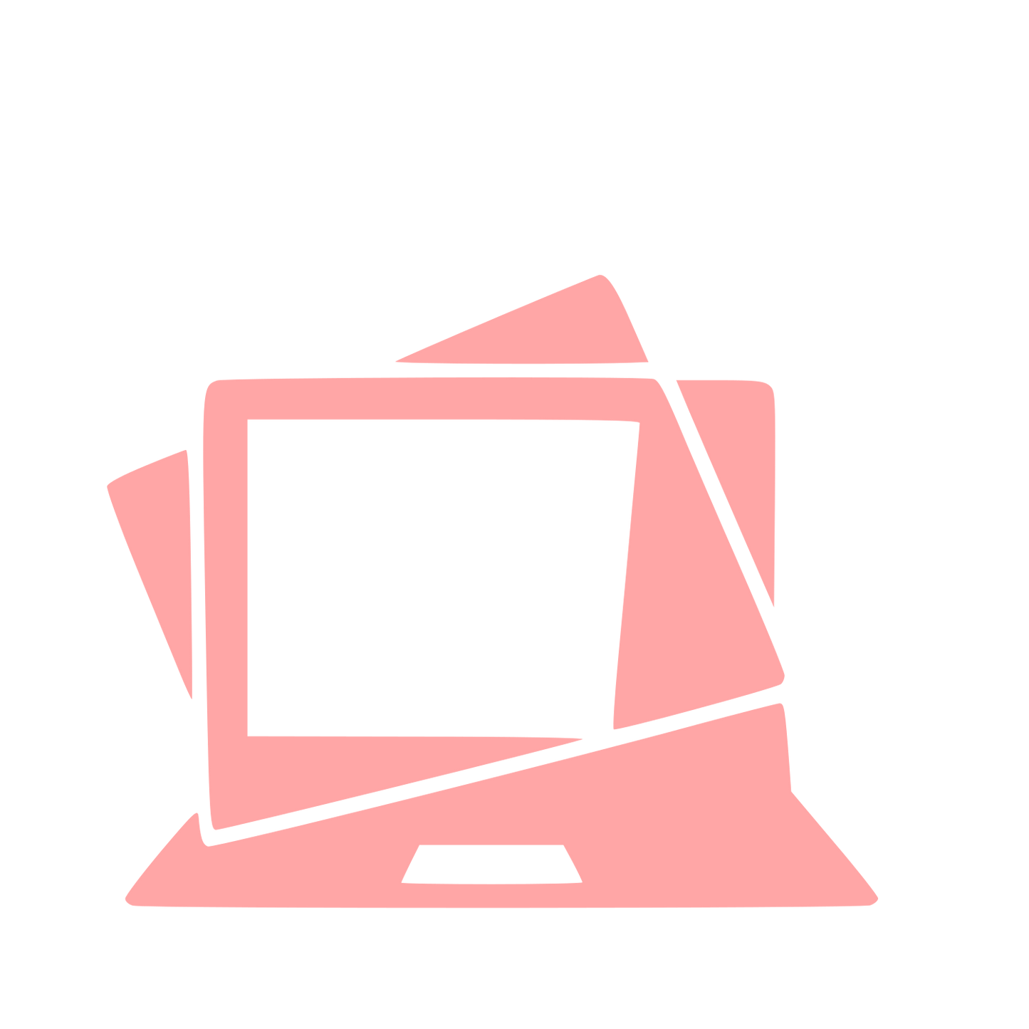Layered Overlap Laptop Logo #ffa6a6