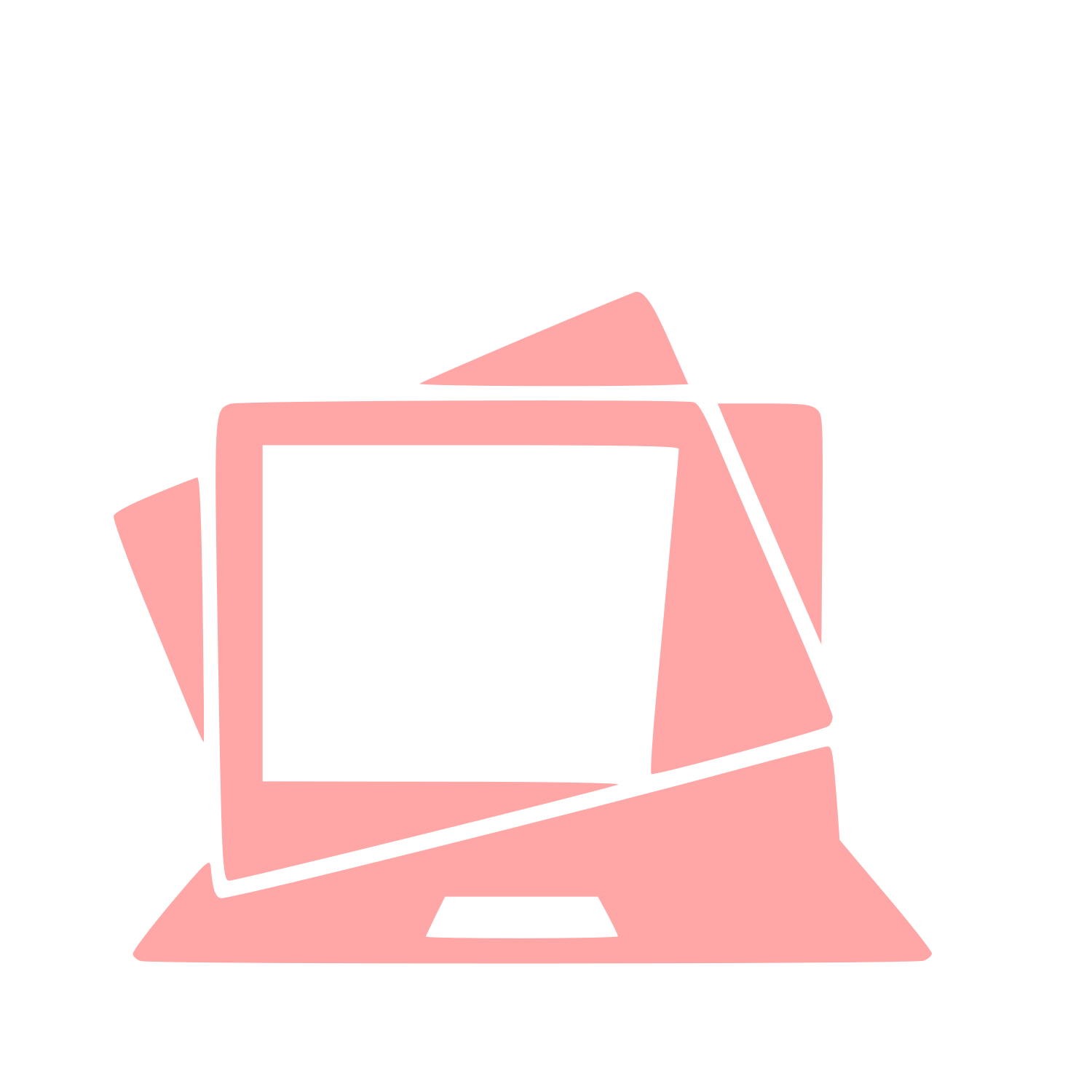 Layered Overlap Laptop Logo #ffa6a6