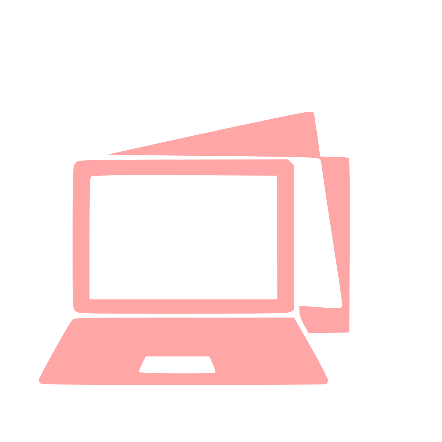 Laptop and Tablet Stack Logo #ffa6a6