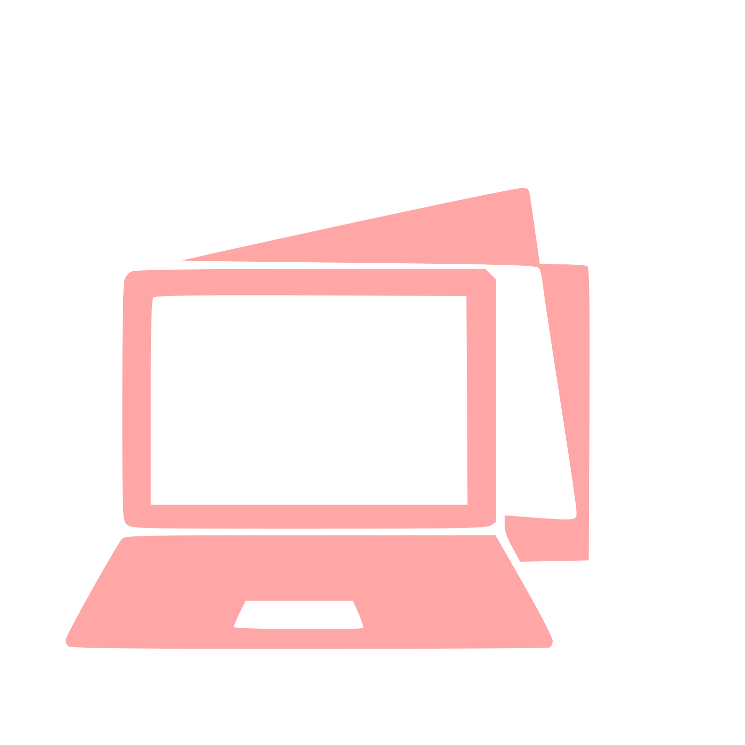 Laptop and Tablet Stack Logo #ffa6a6