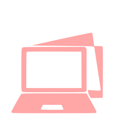 Laptop and Tablet Stack Logo #ffa6a6