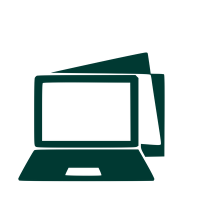 Laptop and Tablet Stack Logo #003932