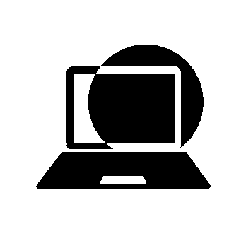Laptop Circle Overlap Logo