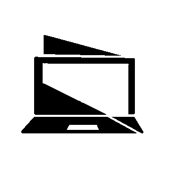 Layered Overlap Laptop Logo