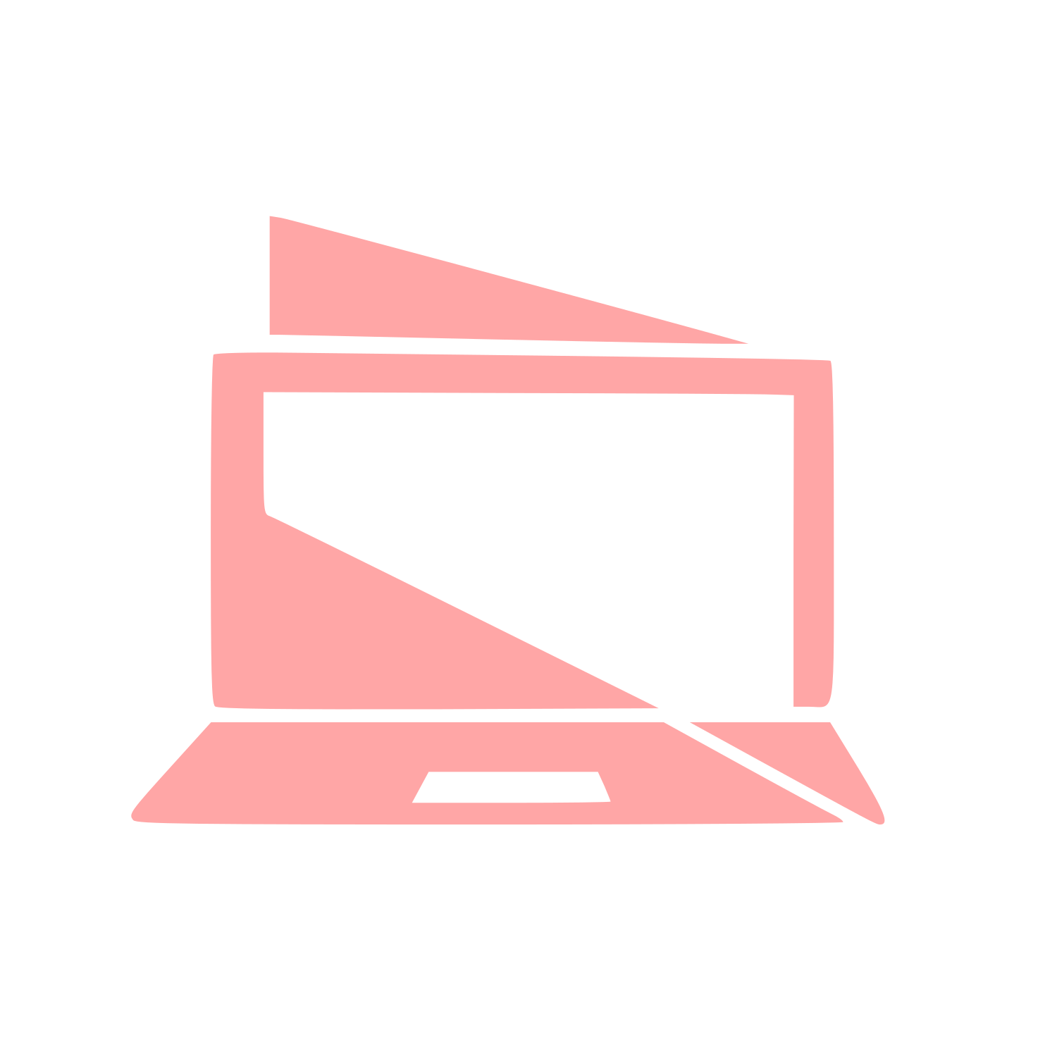 Layered Overlap Laptop Logo #ffa6a6