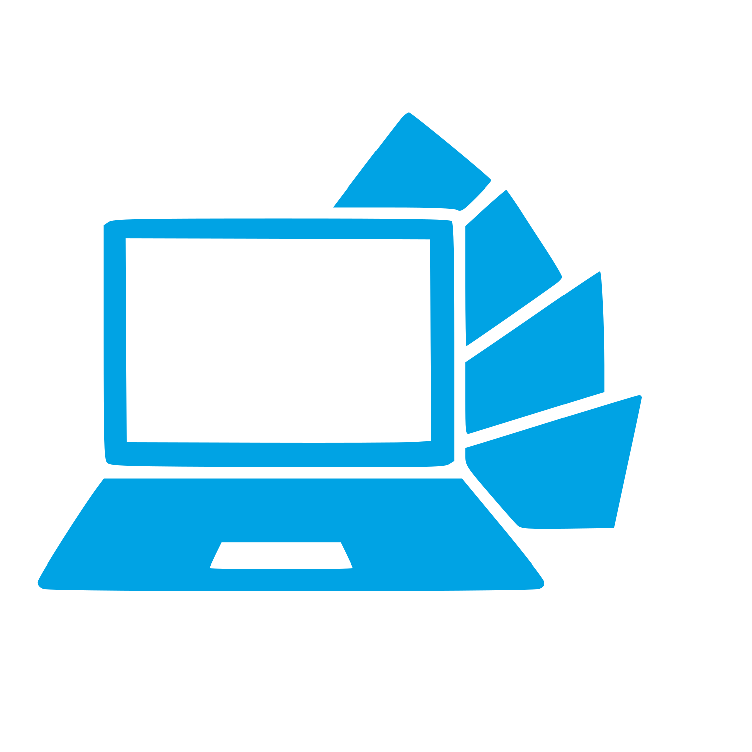 Laptop Color Swatches Logo #00a3e4