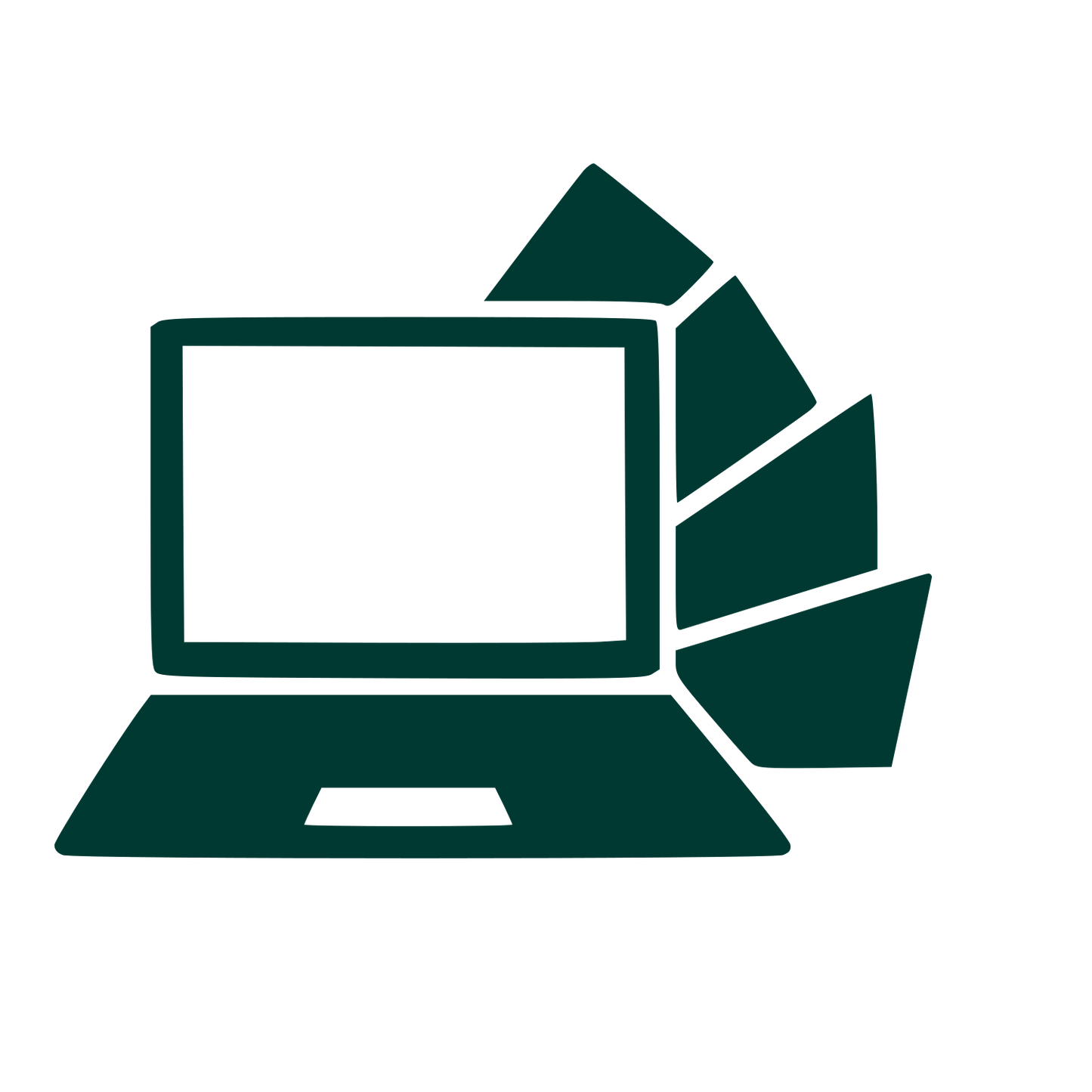 Laptop Color Swatches Logo #003932