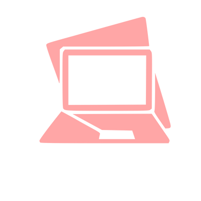 Layered Overlap Laptop Logo #ffa6a6