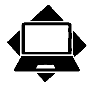Laptop Directional Arrow Logo