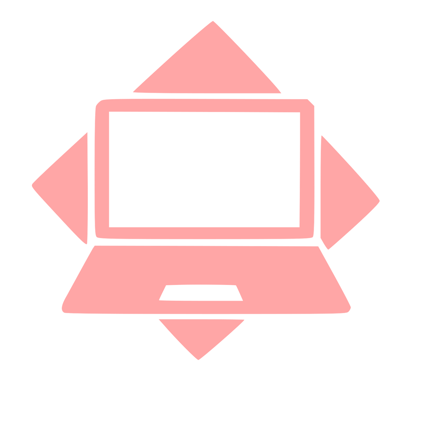 Laptop Directional Arrow Logo #ffa6a6