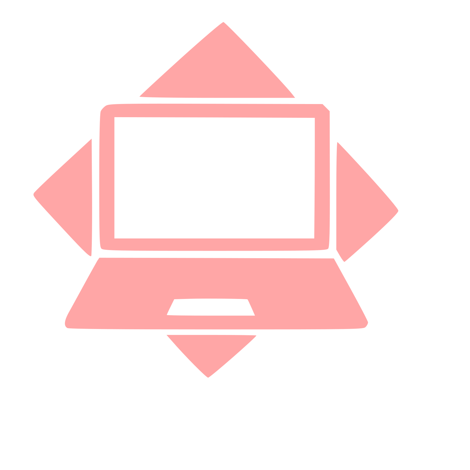 Laptop Directional Arrow Logo #ffa6a6