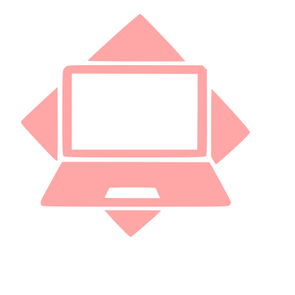 Laptop Directional Arrow Logo #ffa6a6