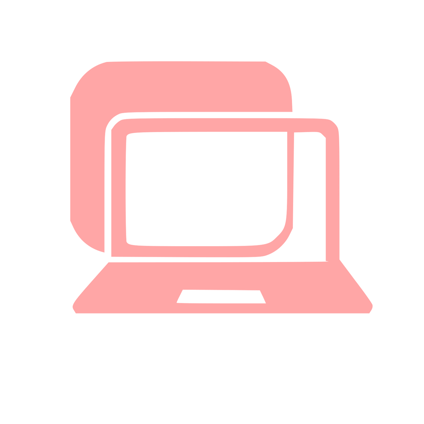 Layered Laptop Tablet Logo #ffa6a6