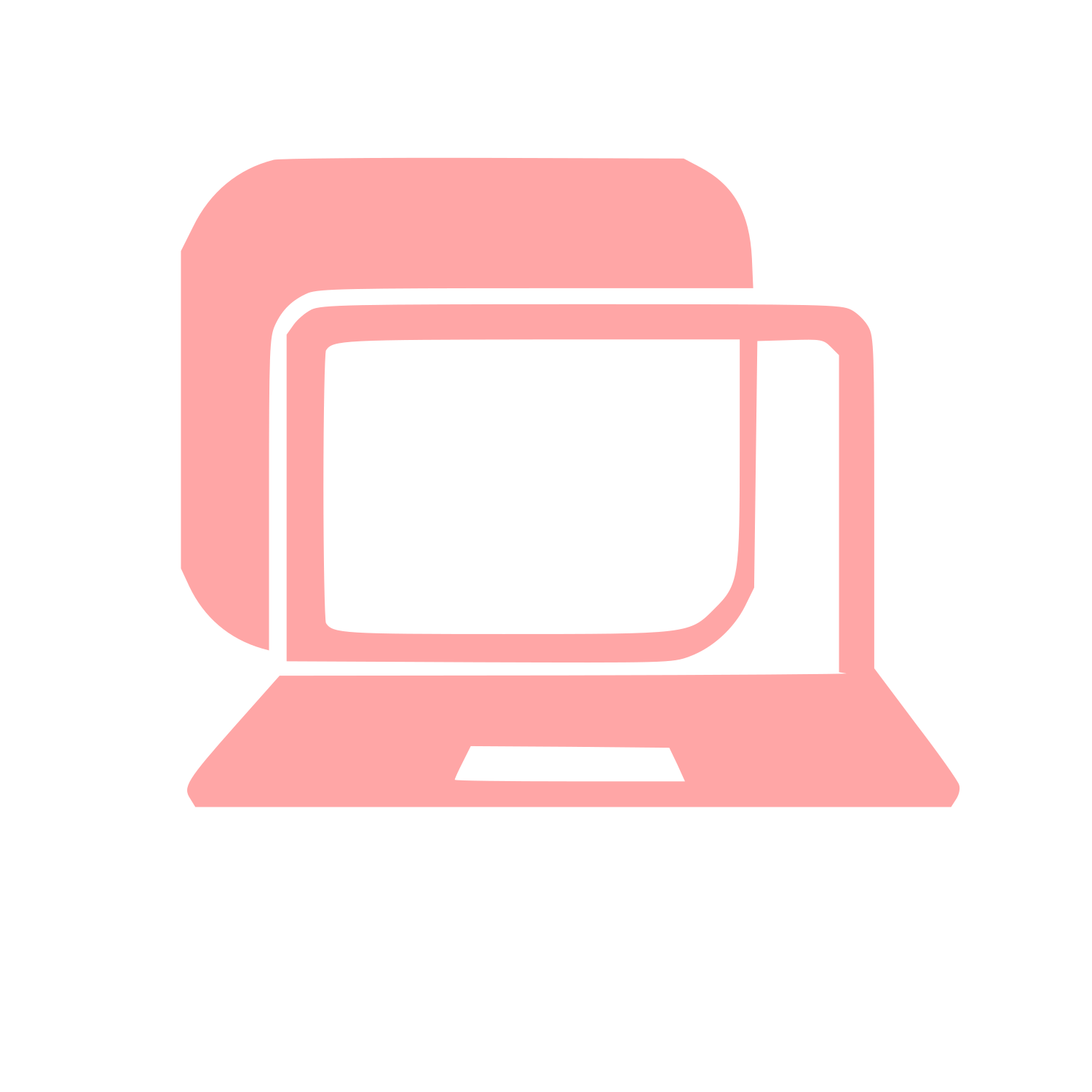 Layered Laptop Tablet Logo #ffa6a6