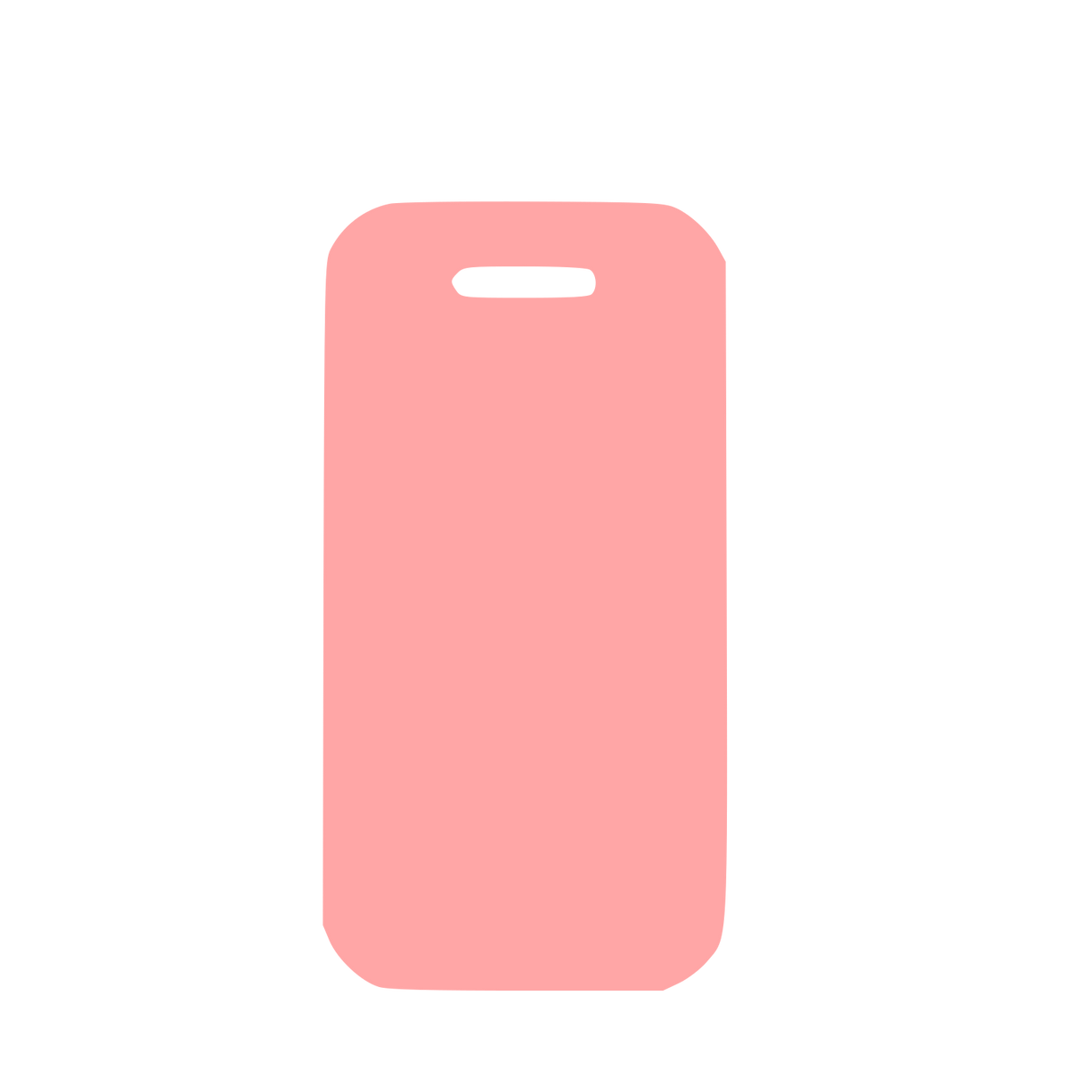 Smartphone Silhouette Logo #ffa6a6