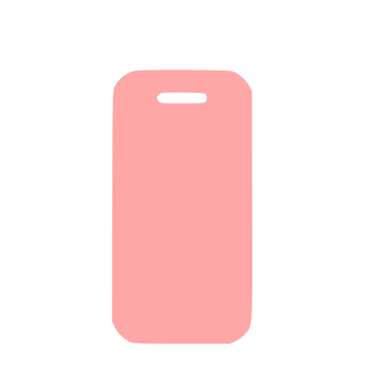 Smartphone Silhouette Logo #ffa6a6