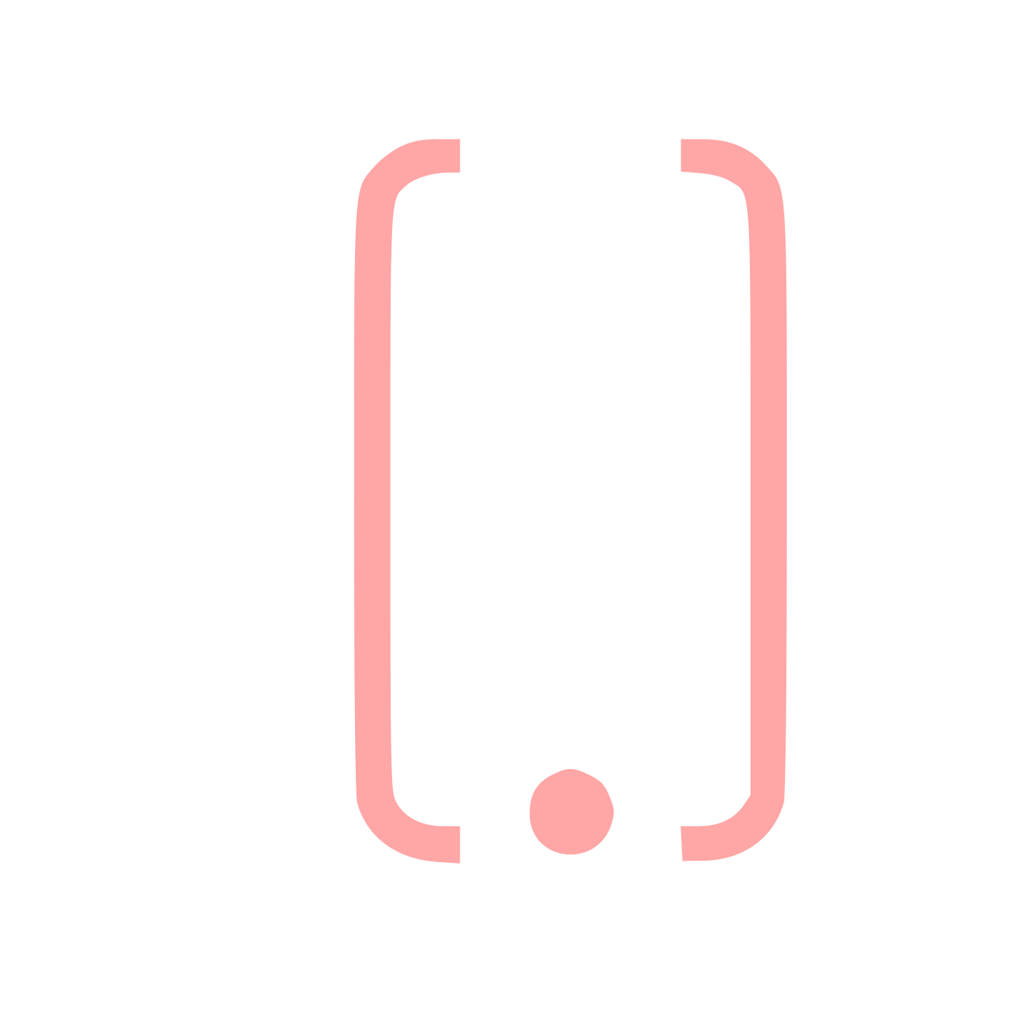 Minimal Smartphone Bracket Logo #ffa6a6